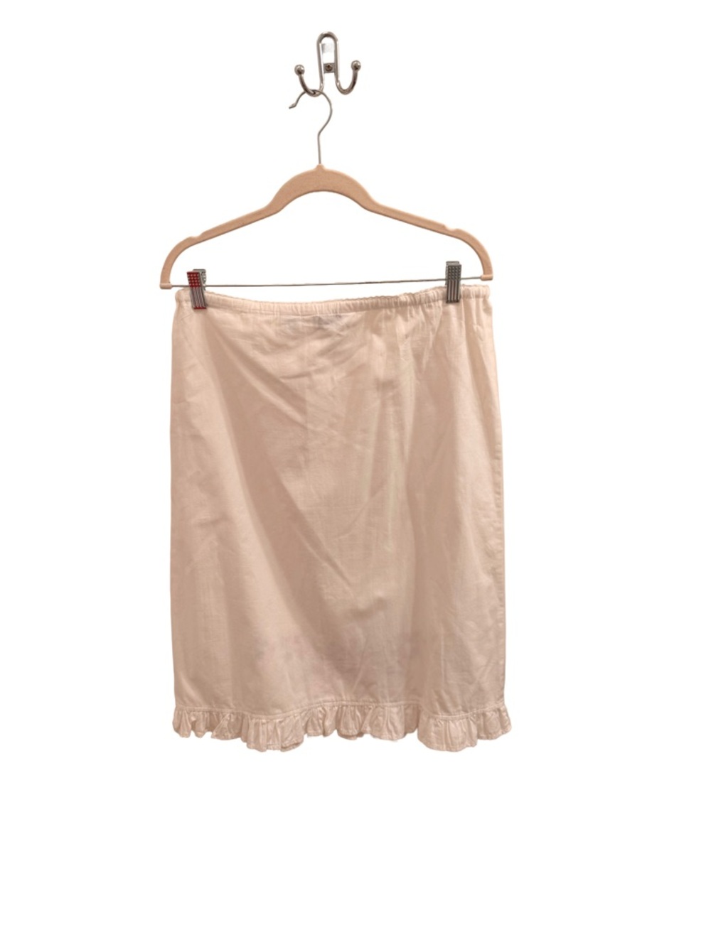 Vintage Tramp Cotton Light Cream Embroidered Half Slip Skirt- Made in India - Picture 2 of 3
